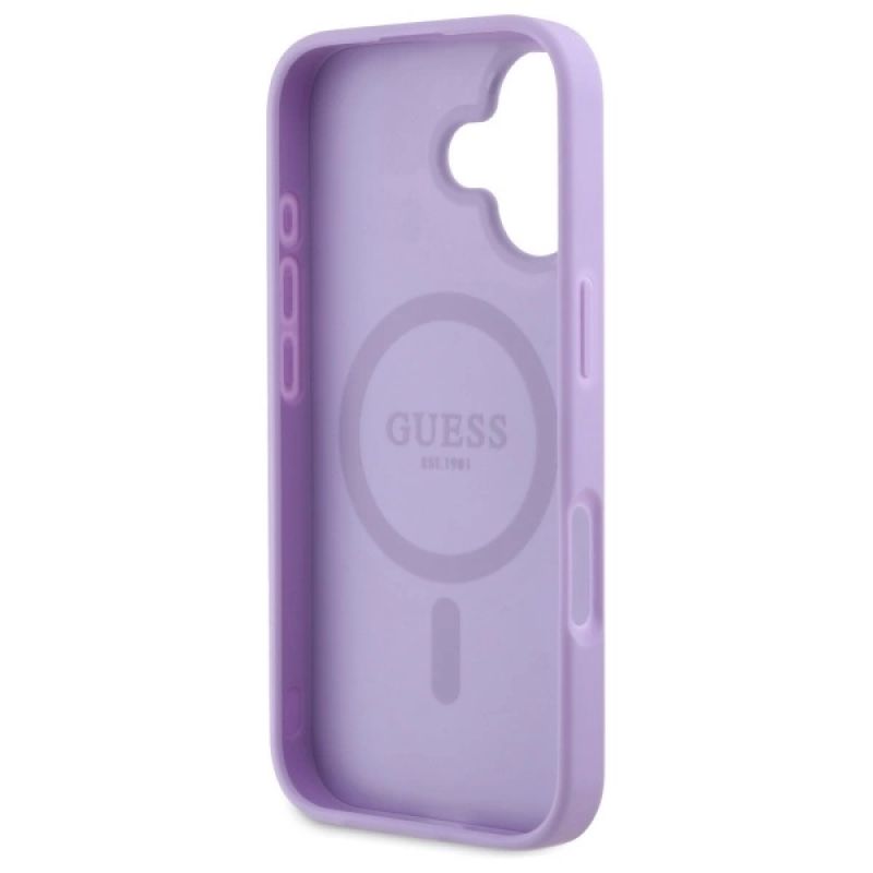 Etui Guess Saffiano MagSafe na iPhone 16 - fioletowe - obrazek 7