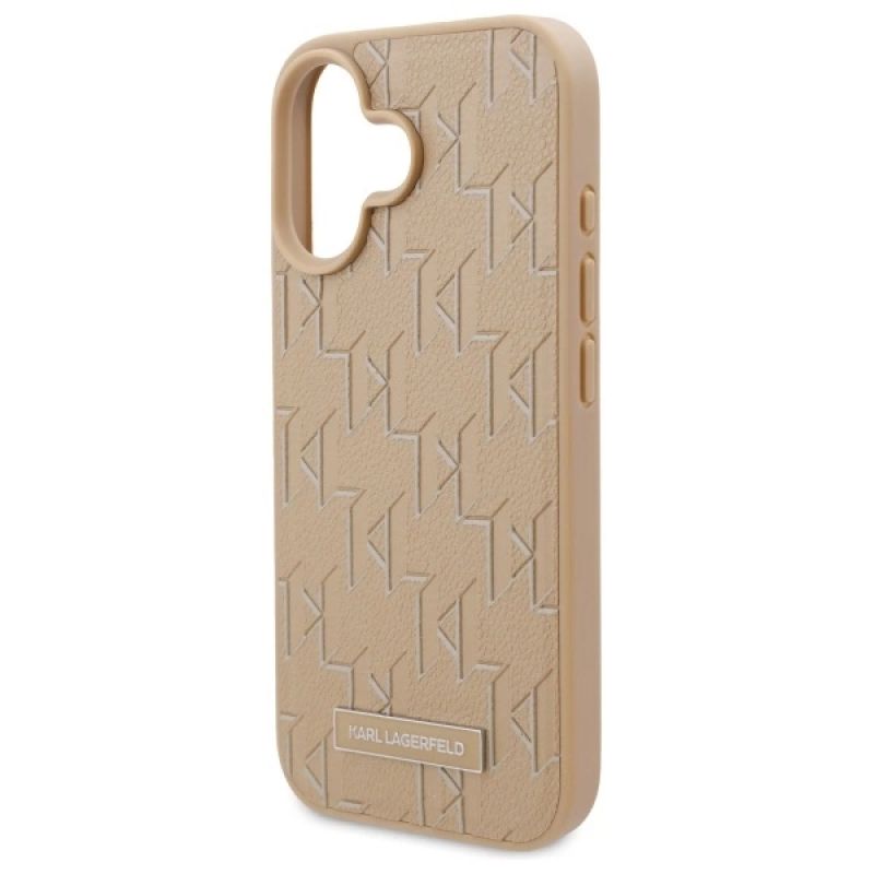 Etui Karl Lagerfeld Hot Stamp Magsafe na iPhone 16 - beżowe - obrazek 6