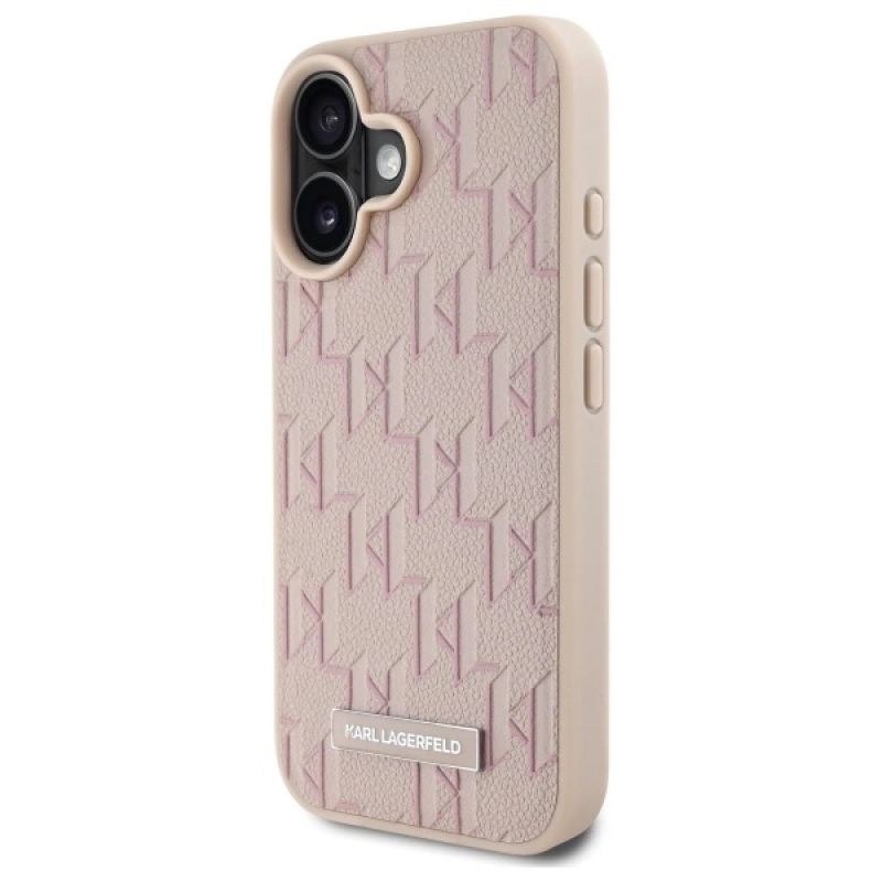 Etui Karl Lagerfeld Hot Stamp Magsafe na iPhone 16 - różowe - obrazek 2