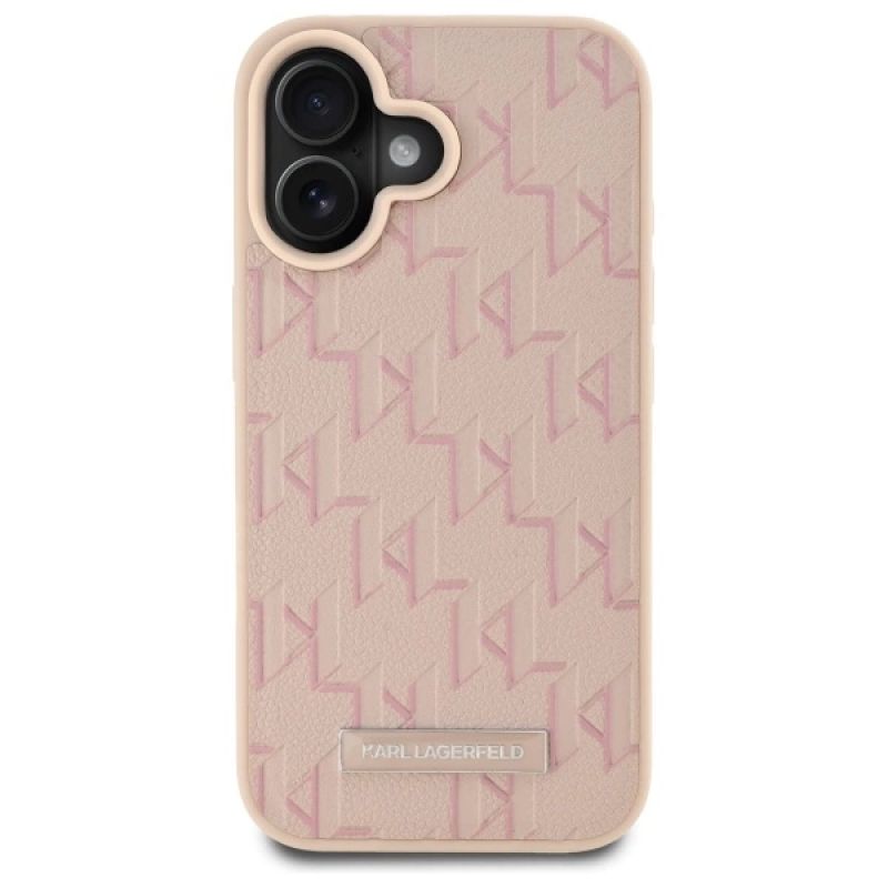 Etui Karl Lagerfeld Hot Stamp Magsafe na iPhone 16 - różowe - obrazek 3