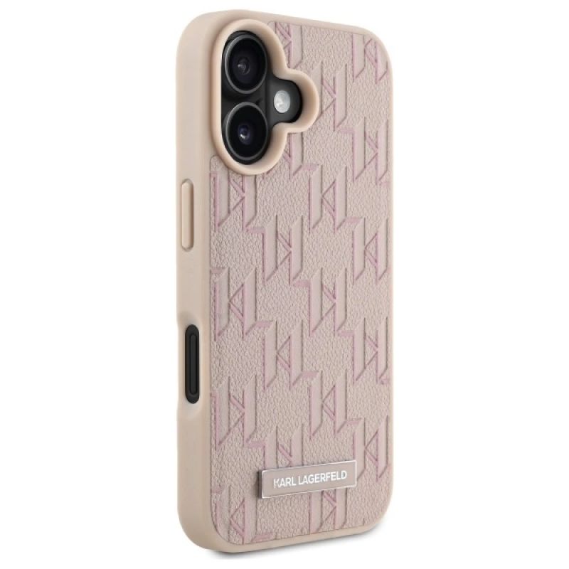 Etui Karl Lagerfeld Hot Stamp Magsafe na iPhone 16 - różowe - obrazek 4