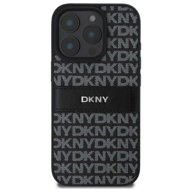 Etui DKNY Texture Pattern Tonal Stripe na iPhone 16 Pro - czarne - obrazek 3