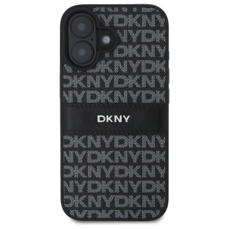 Etui DKNY Texture Pattern Tonal Stripe na iPhone 16 - czarne - obrazek 3