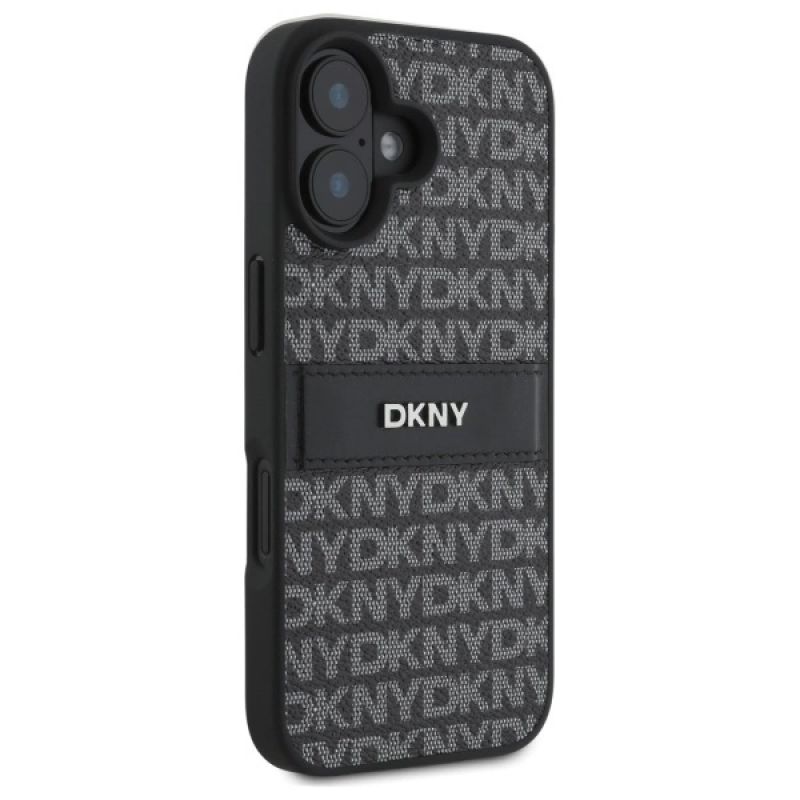 Etui DKNY Texture Pattern Tonal Stripe na iPhone 16 - czarne - obrazek 4