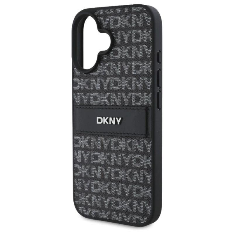 Etui DKNY Texture Pattern Tonal Stripe na iPhone 16 - czarne - obrazek 6
