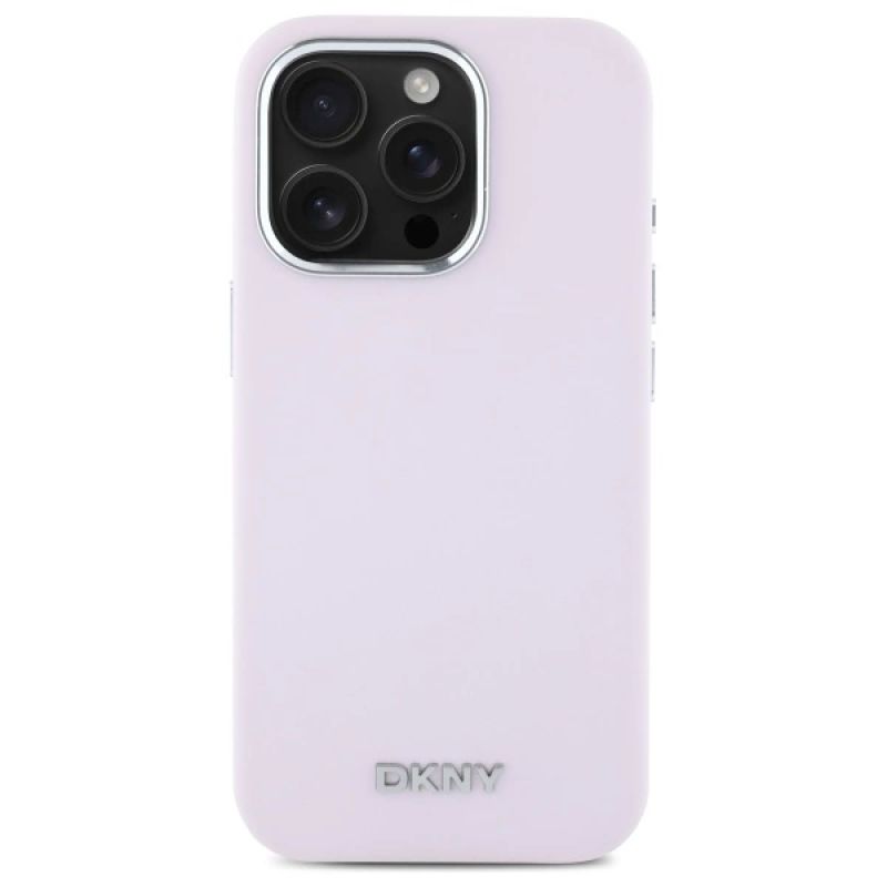 Etui DKNY Liquid Silicone Small Metal Logo MagSafe na iPhone 16 Pro Max - różowe - obrazek 3