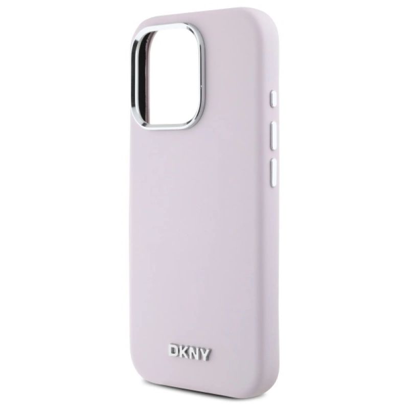 Etui DKNY Liquid Silicone Small Metal Logo MagSafe na iPhone 16 Pro Max - różowe - obrazek 6