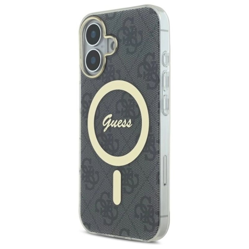Etui Guess IML 4G MagSafe na iPhone 16 Plus - czarne - obrazek 2