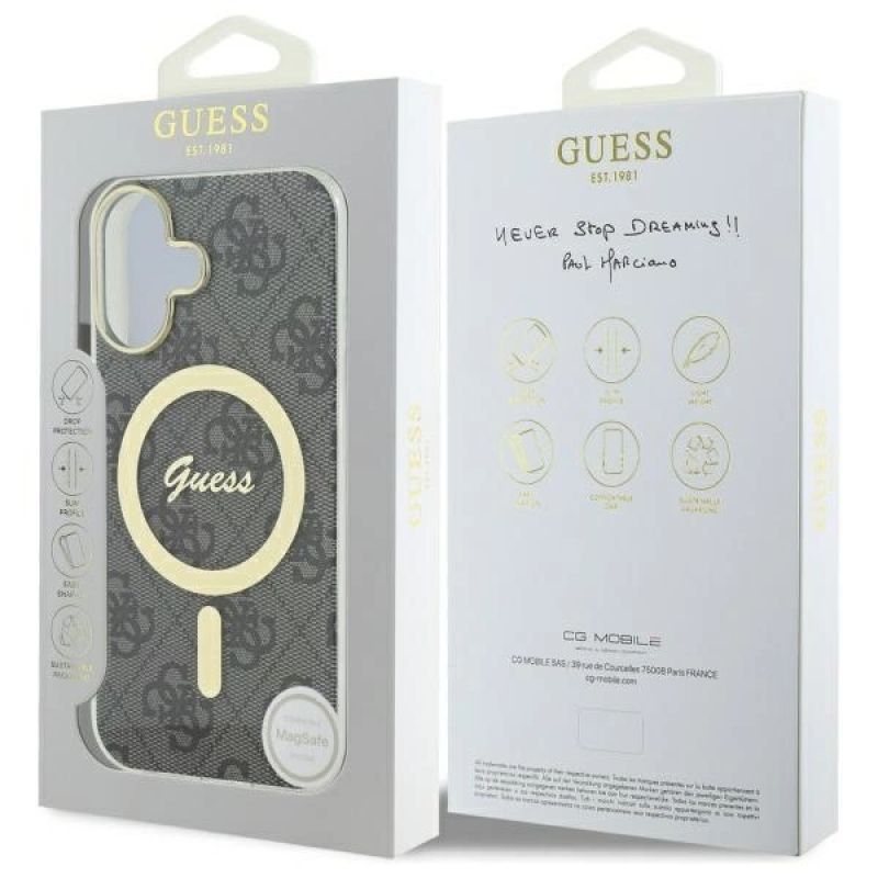 Etui Guess IML 4G MagSafe na iPhone 16 Plus - czarne - obrazek 8