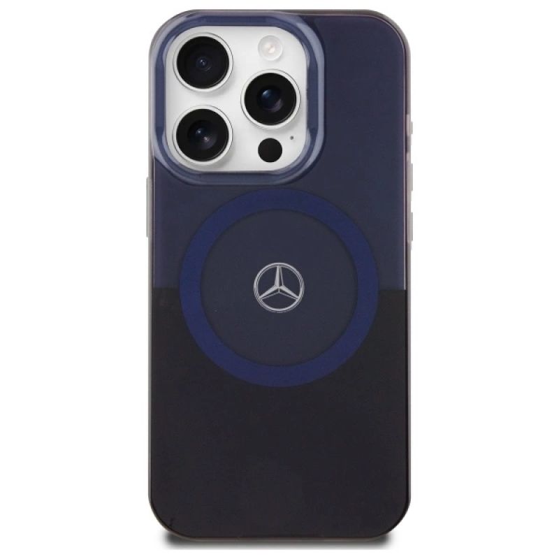 Etui Mercedes MB Double Layer BiColor MagSafe na iPhone 16 Pro Max - niebieskie - obrazek 3