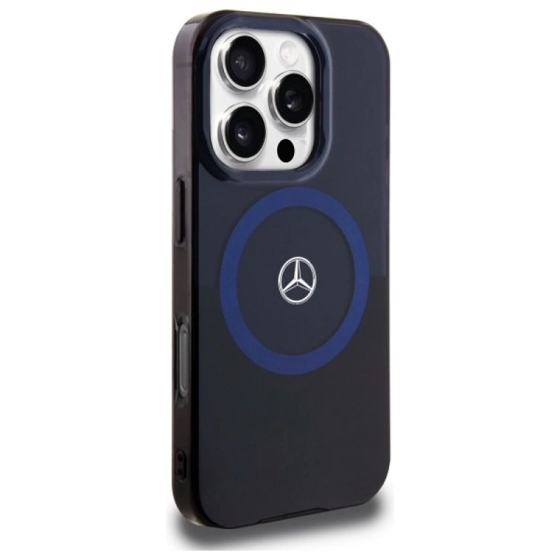 Etui Mercedes MB Double Layer BiColor MagSafe na iPhone 16 Pro Max - niebieskie - obrazek 4