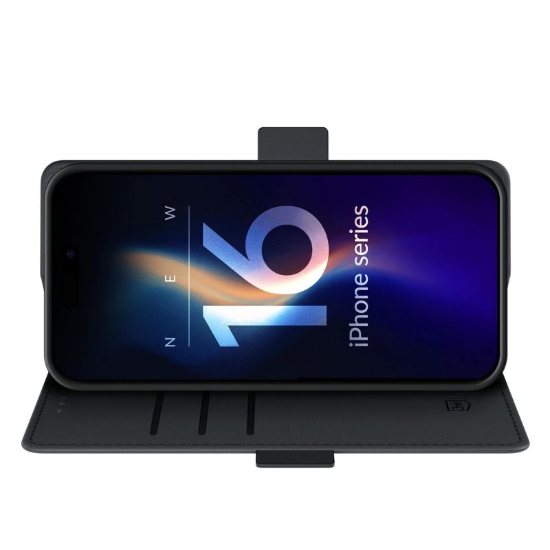 Etui z klapką 3mk Wallet Case na iPhone 16 Plus - czarne - obrazek 5