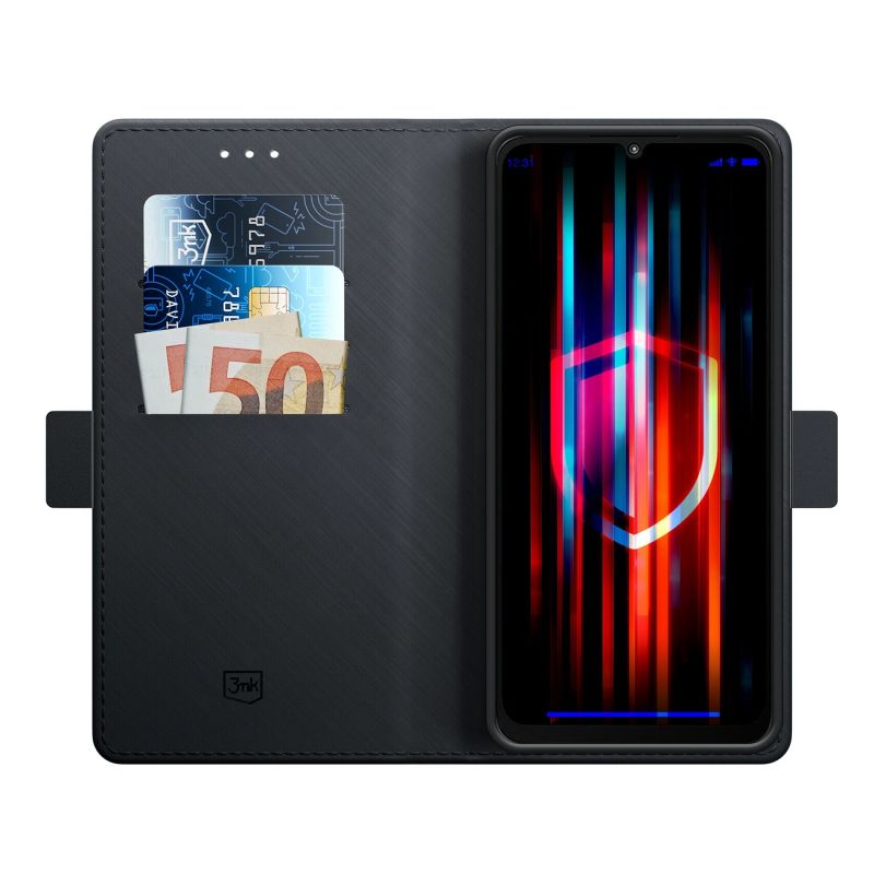 Etui z klapką 3mk Wallet Case na Xiaomi Redmi 13C/Poco C65 - czarne - obrazek 6
