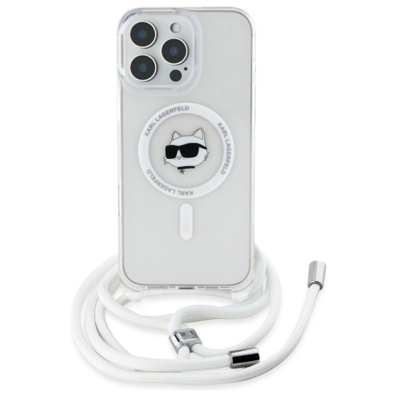 Etui Karl Lagerfeld IML Choupette Head & Cord Magsafe na iPhone 16 Pro - przezroczysty - obrazek 2