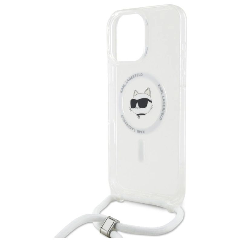 Etui Karl Lagerfeld IML Choupette Head & Cord Magsafe na iPhone 16 Pro - przezroczysty - obrazek 5