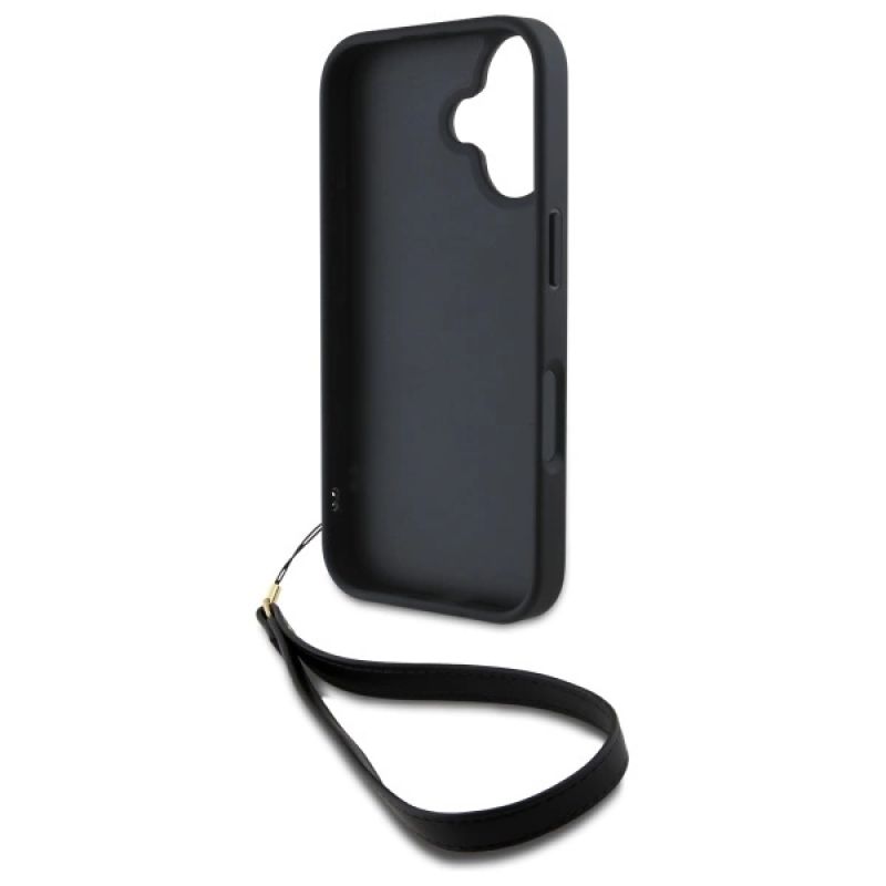 Etui DKNY Wrist Strap Stock Logo na iPhone 16 - czarne - obrazek 6