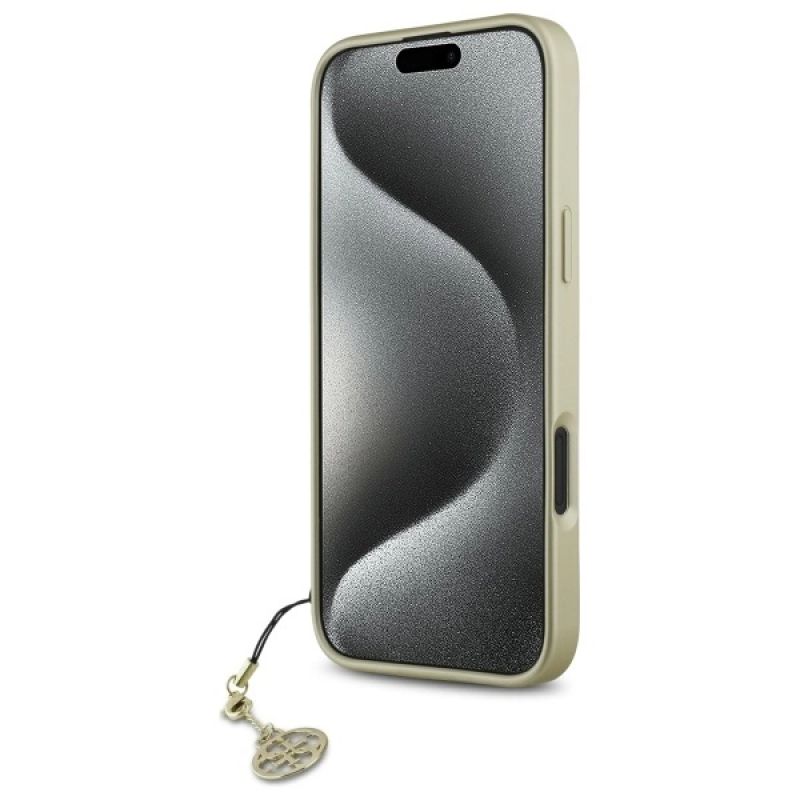 Etui Guess 4G Charms Collection na iPhone 16 Plus - brązowe - obrazek 5