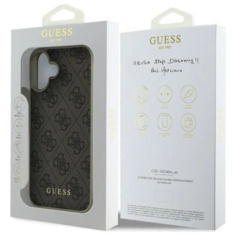 Etui Guess 4G Charms Collection na iPhone 16 Plus - brązowe - obrazek 8