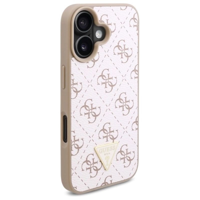 Etui Guess New 4G Triangle na iPhone 16 Plus - białe - obrazek 2