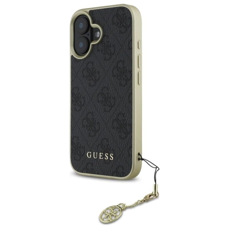Etui Guess 4G Charms Collection na iPhone 16 - czarne - obrazek 2