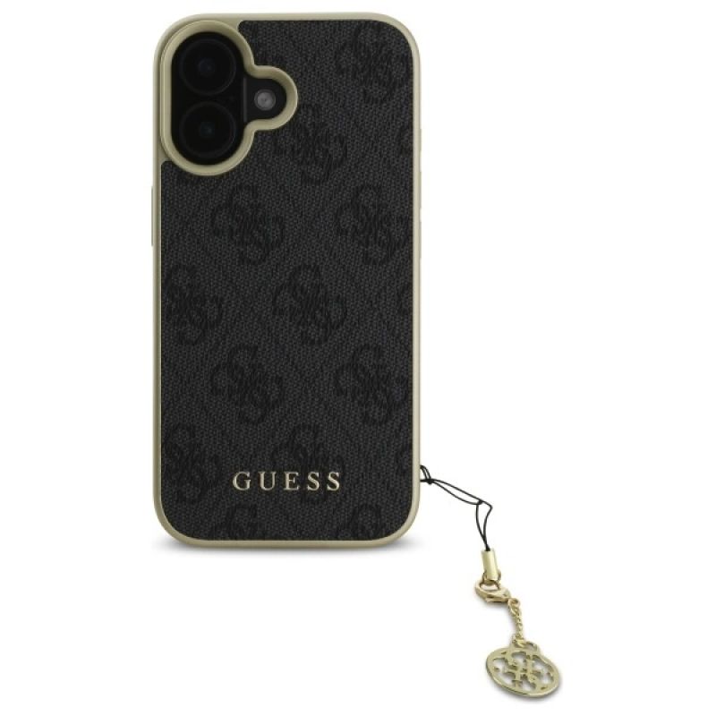 Etui Guess 4G Charms Collection na iPhone 16 - czarne - obrazek 3
