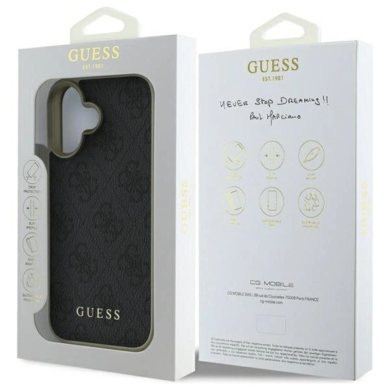 Etui Guess 4G Charms Collection na iPhone 16 - czarne - obrazek 8