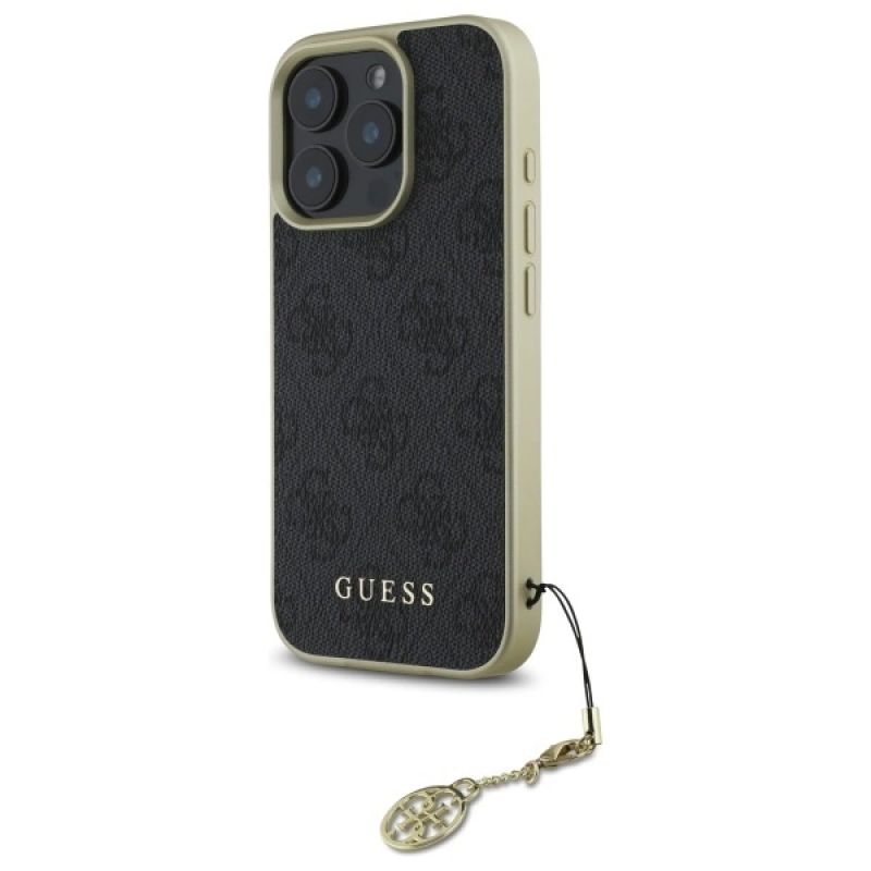 Etui Guess 4G Charms Collection na iPhone 16 Pro Max - czarne - obrazek 2
