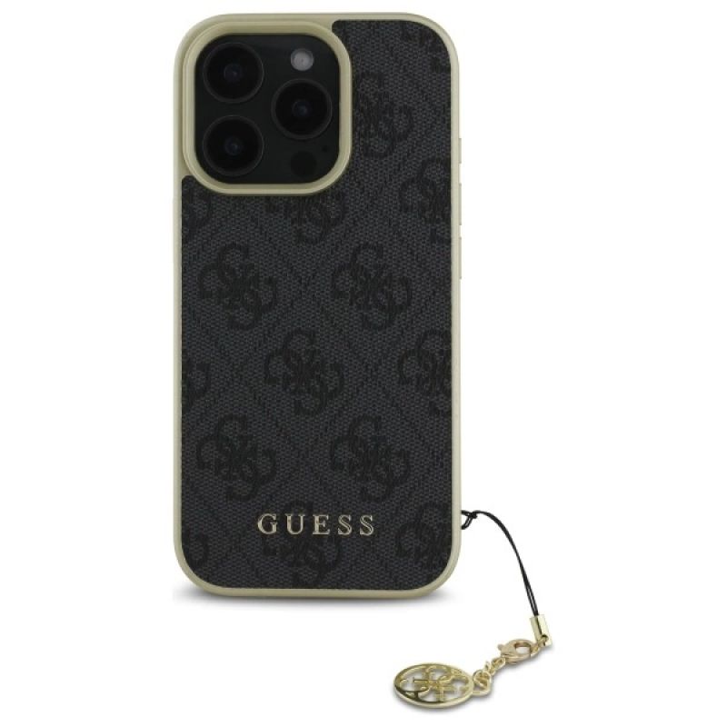 Etui Guess 4G Charms Collection na iPhone 16 Pro Max - czarne - obrazek 3