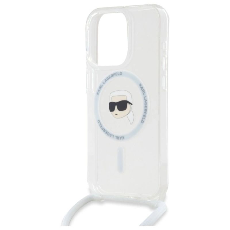 Etui Karl Lagerfeld Crossbody IML Karl Head Magsafe na iPhone 16 Pro - przezroczyste - obrazek 5