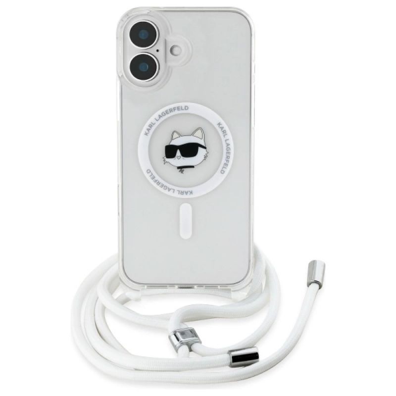 Etui Karl Lagerfeld IML Choupette Head & Cord Magsafe na iPhone 16 - przezroczyste - obrazek 2
