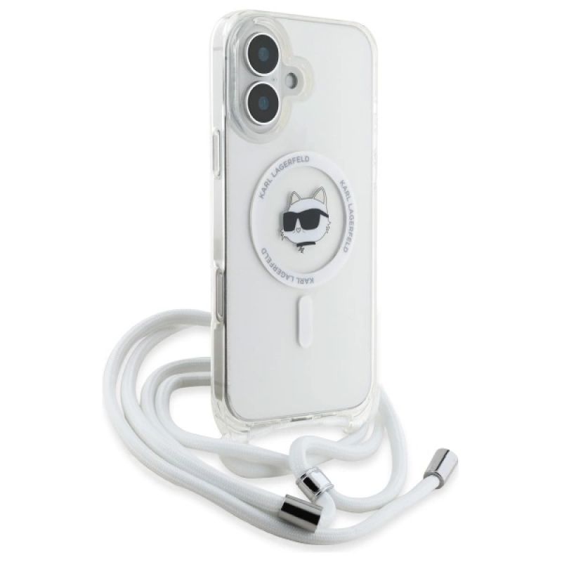Etui Karl Lagerfeld IML Choupette Head & Cord Magsafe na iPhone 16 - przezroczyste - obrazek 3