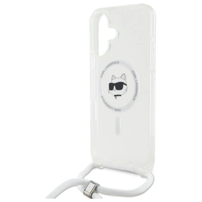 Etui Karl Lagerfeld IML Choupette Head & Cord Magsafe na iPhone 16 - przezroczyste - obrazek 5
