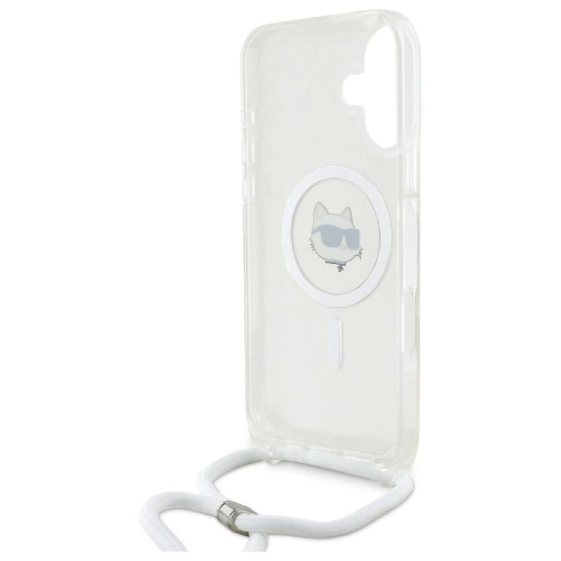 Etui Karl Lagerfeld IML Choupette Head & Cord Magsafe na iPhone 16 - przezroczyste - obrazek 6