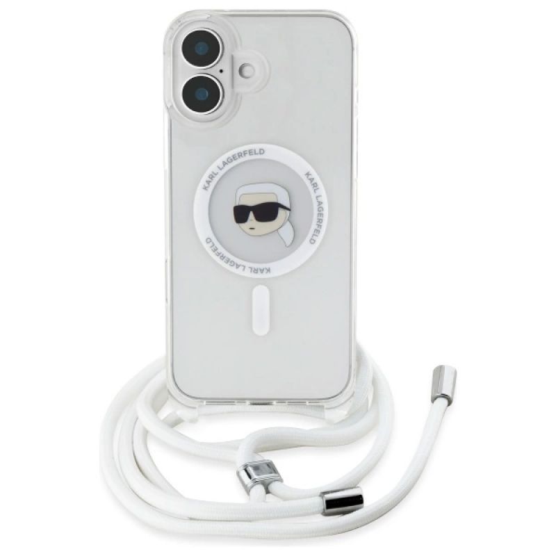 Etui Karl Lagerfeld Crossbody IML Karl Head Magsafe na iPhone 16 - przezroczyste - obrazek 2