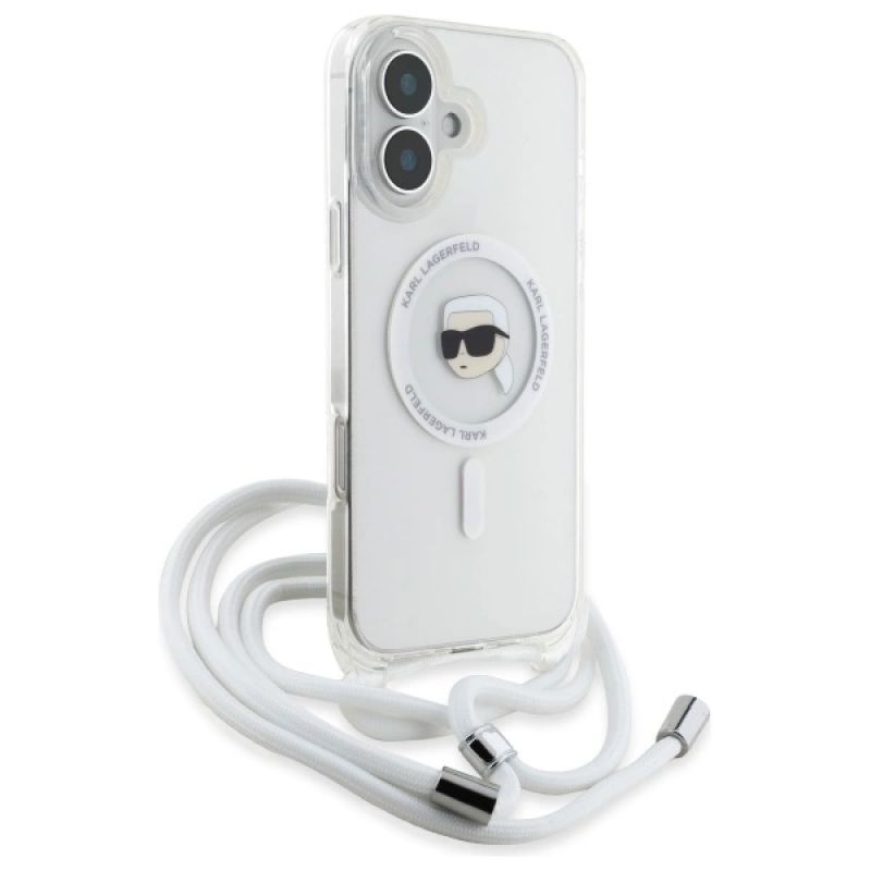 Etui Karl Lagerfeld Crossbody IML Karl Head Magsafe na iPhone 16 - przezroczyste - obrazek 3