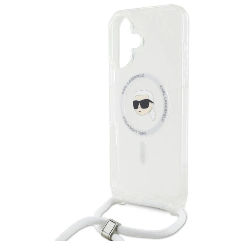 Etui Karl Lagerfeld Crossbody IML Karl Head Magsafe na iPhone 16 - przezroczyste - obrazek 5