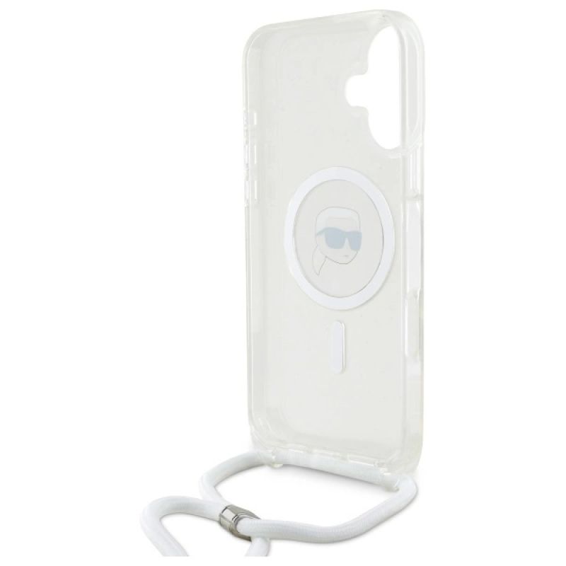 Etui Karl Lagerfeld Crossbody IML Karl Head Magsafe na iPhone 16 - przezroczyste - obrazek 6