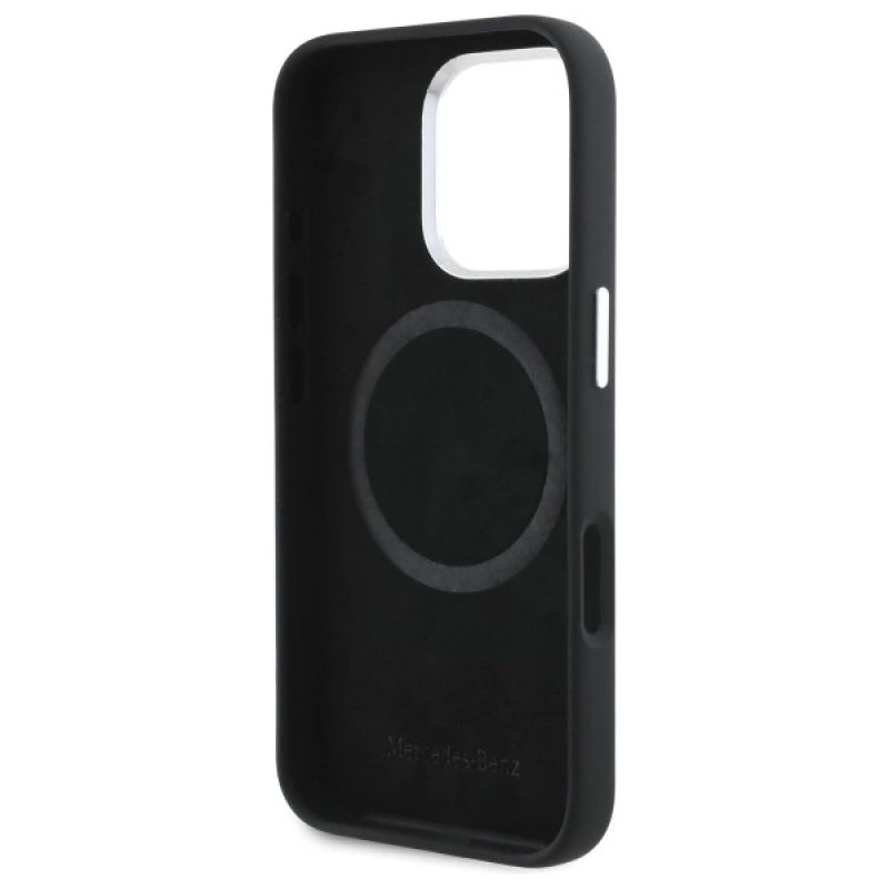 Etui Mercedes Silicone Vertical Tonal Stripes MagSafe na iPhone 16 Pro Max - czarne - obrazek 7
