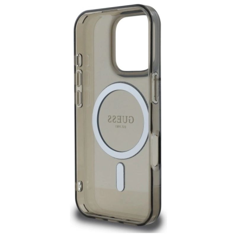 Etui Guess IML Glitter Circle MagSafe na iPhone 16 Pro Max - czarne - obrazek 7