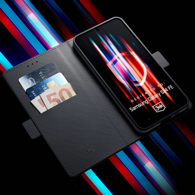Etui 3mk Wallet Case na Samsung Galaxy S24 FE - czarne - obrazek 7
