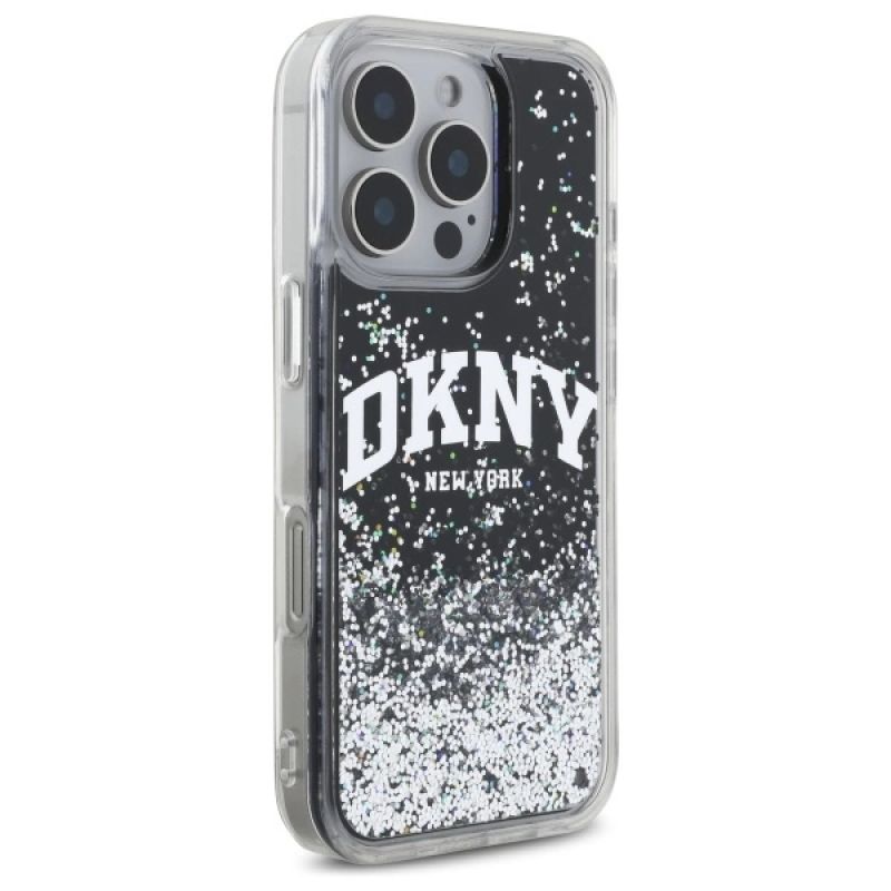 DKNY DKHCP16XLBNAEK iPhone 16 Pro Max 6.9" czarny/black hardcase Liquid Glitter Arch Logo - obrazek 4