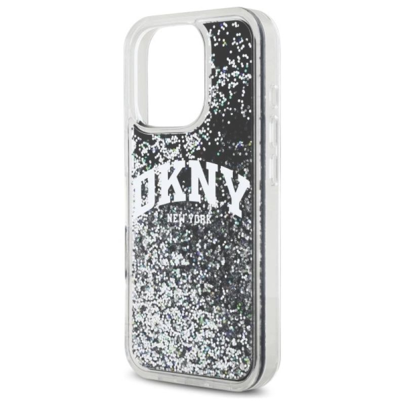 DKNY DKHCP16XLBNAEK iPhone 16 Pro Max 6.9" czarny/black hardcase Liquid Glitter Arch Logo - obrazek 6
