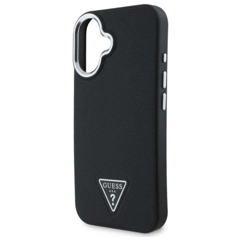 Guess GUHMP16MPGTSPSK iPhone 16 Plus 6.7" czarny/black hardcase Grained Triangle MagSafe - obrazek 6