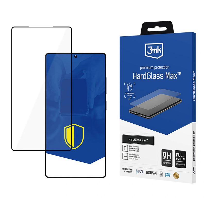 Szkło hartowane 3mk HardGlass Max Black na Samsung Galaxy S25 Ultra