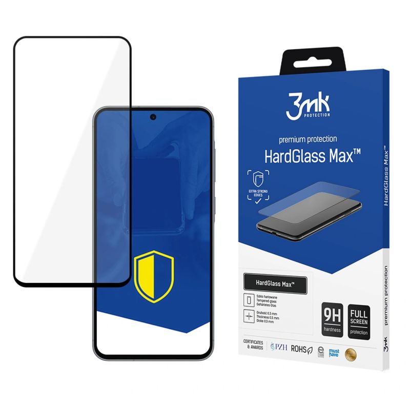 Szkło hartowane na cały ekran 3mk HardGlass Max Black na Samsung Galaxy A36 / A56
