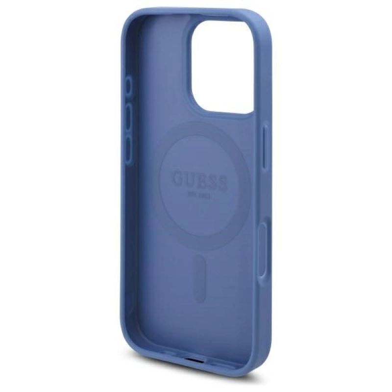 Etui Guess 4G Flowers Print MagSafe na iPhone 16 Pro Max - niebieskie - obrazek 7