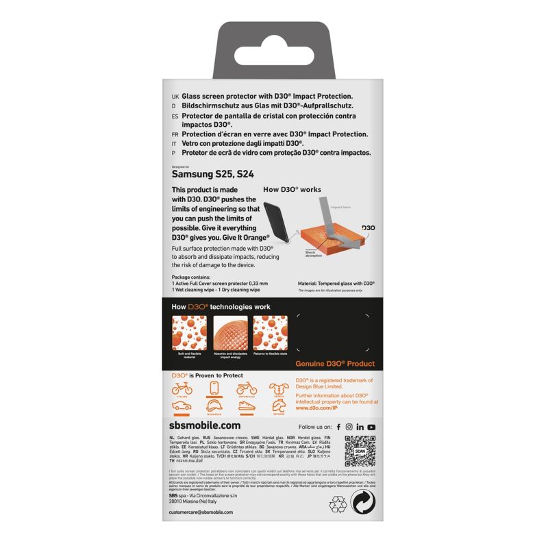 Szkło hartowane SBS Tempered Glass D3O z ramką do Samsung Galaxy S25+ / S24+ - obrazek 4