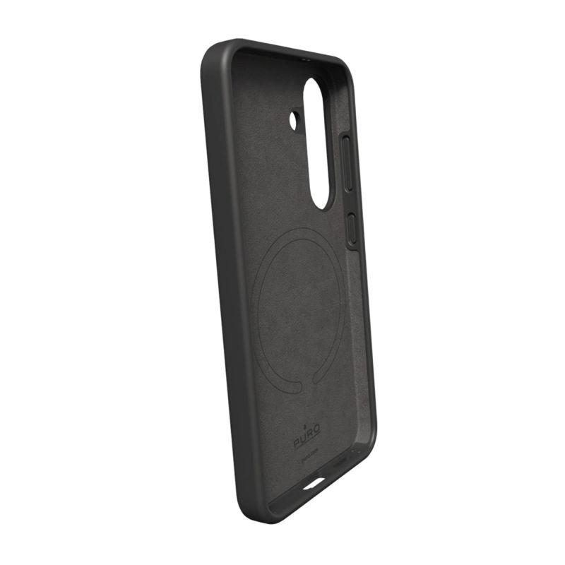 Etui silikonowe Puro Icon Mag z MagSafe do Samsung Galaxy S25 - czarne - obrazek 3