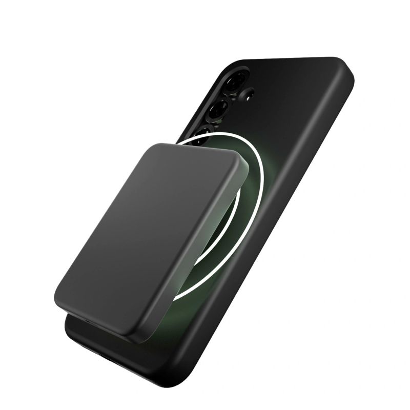 Etui silikonowe Puro Icon Mag z MagSafe do Samsung Galaxy S25 - czarne - obrazek 4