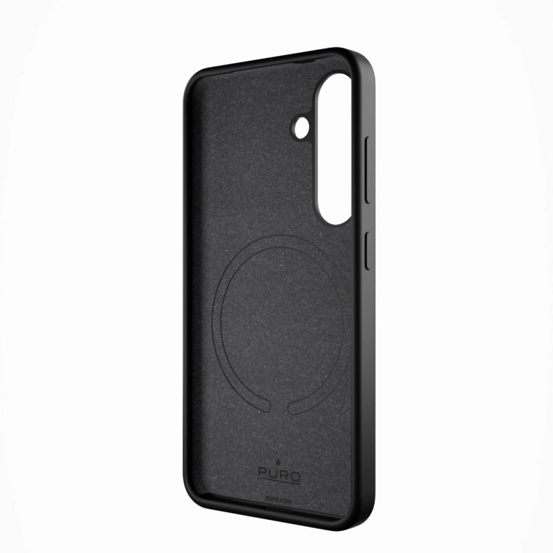 Etui silikonowe Puro Icon Mag z MagSafe do Samsung Galaxy S25 - czarne - obrazek 5